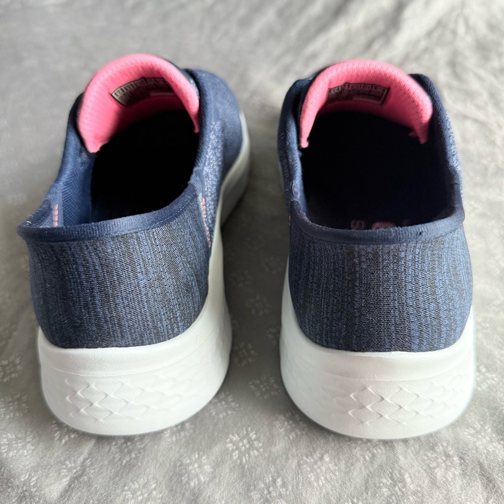 Skechers Go Walk Flex-Kaylee Slip-ins Shoes - Navy Pink - NWT - Picture 5 of 8